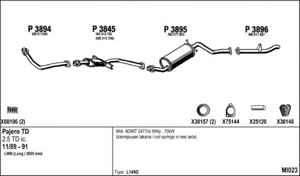 FENNO MI023 Exhaust System